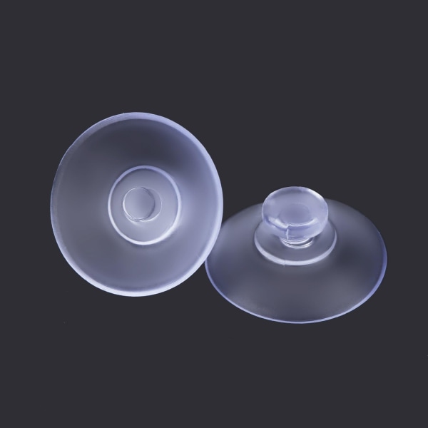Sats med 20 små transparenta plastsugappar, utan krok, 20 mm