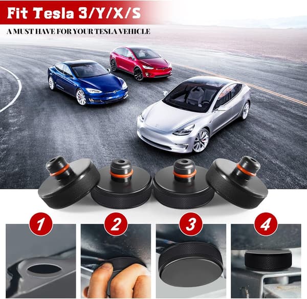 Lyftkudde för Tesla Model 3/S/X/Y, 4 kuddar med förvaringsväska,