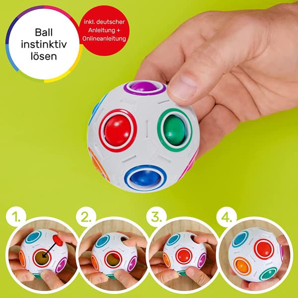 Hastighetskubboll Rolig Stressavlastare Magisk Boll, Magisk Regnbåge Pussel