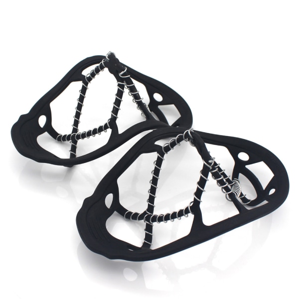 1 par Anti Slip Sne Traction Cleats Fjedre Design Rustfrit Stål