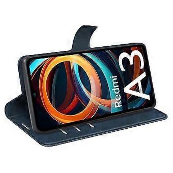 PU læder etui med magnetisk lukning og pung til Xiaomi Redmi A3/Poco C61 4G Style E