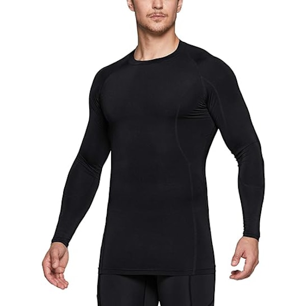 1-pack herr UPF 50+ långärmad kompressionströja, atletisk träningströja, vattensport rashguard, XXL