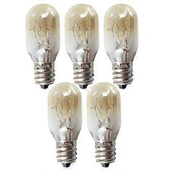5 ST E12 15W Mikrovågsugnslampa Ersättning Ugn Värmebeständig Lampa Glödlampa