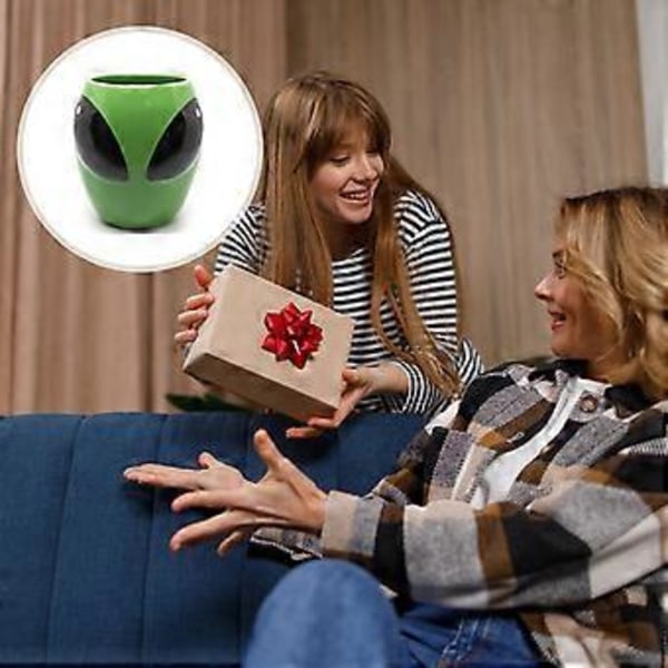 3D Alien Keramisk Kaffekop med Glatte Kanter Rum Univers UFO Kontor Kaffekrus Velegnet til Kaffeelskere Gaver