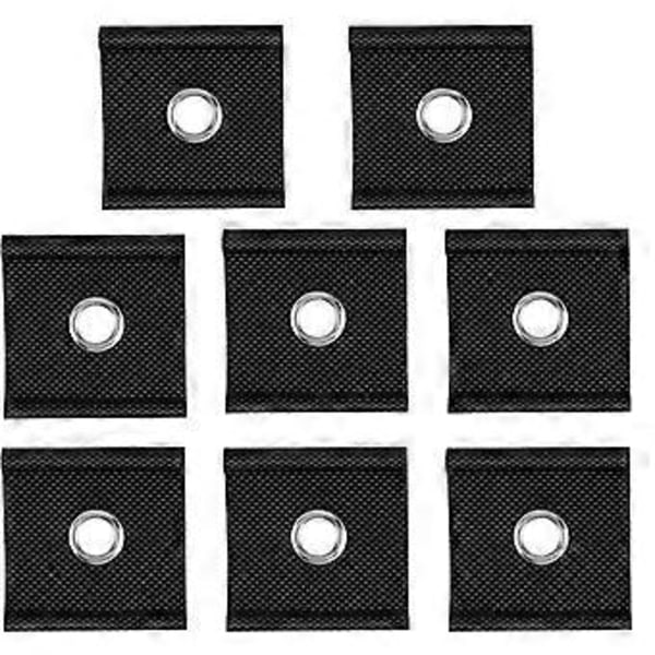 Markise Skinne Stopper Kantbånd Markise Krog Baldakin Camping Krog Stativ Bil Markise Kantbånd Skinne Øje Markise Installation Sort 8 stk Black 8pcs