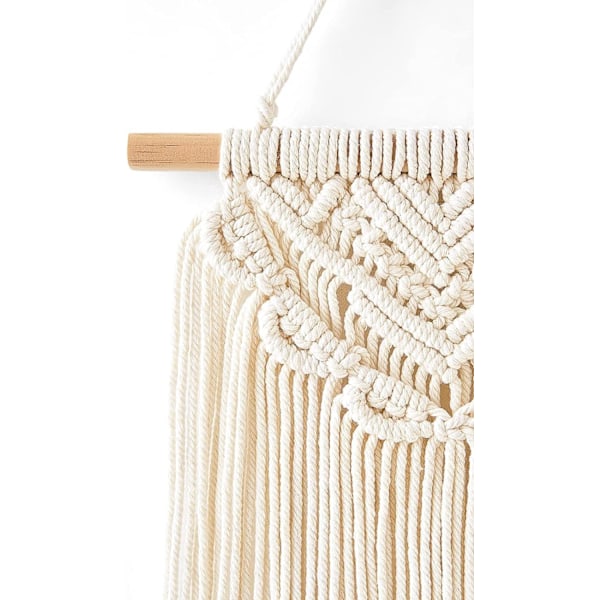 2 spetsvävda väggbonader, liten vävd konst, boho chic heminredning