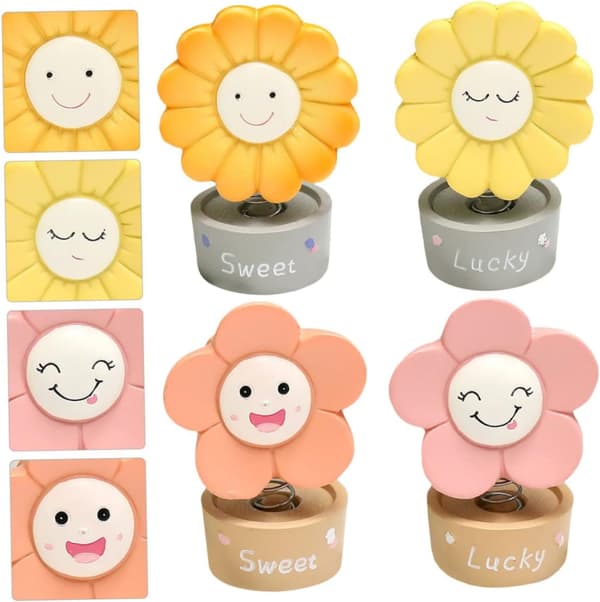 4 stykker harpikspynt blomsterplanter leker hjemmetilbehør deco