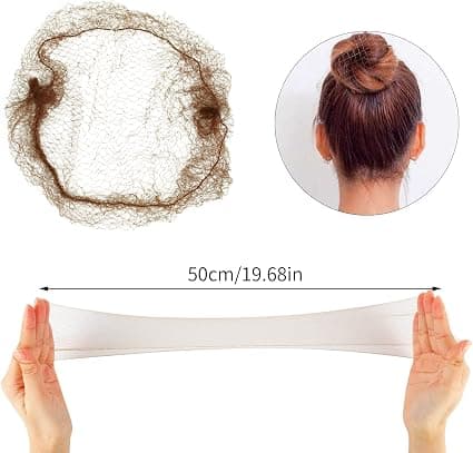 40 stk. bolle net, fint mesh usynlige hårnet elastisk hårbolle N