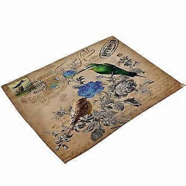 Unik Designet Delikat Miljøvennlig Tegneserie Fugl og Blomst Bomulls Lin Placemat (MC0038-3)