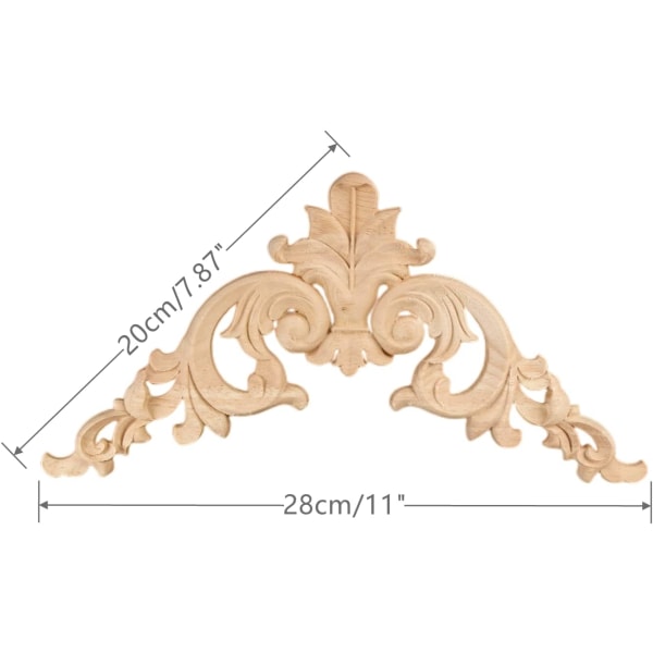 4pcs Shaped Wood Carved Wide Oak Wood Carved Corner Wall Sconce