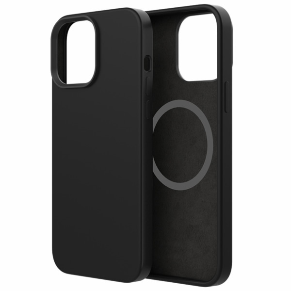 Designet for iPhone 13-deksel, svart silikon Ultra Slim Shockproo