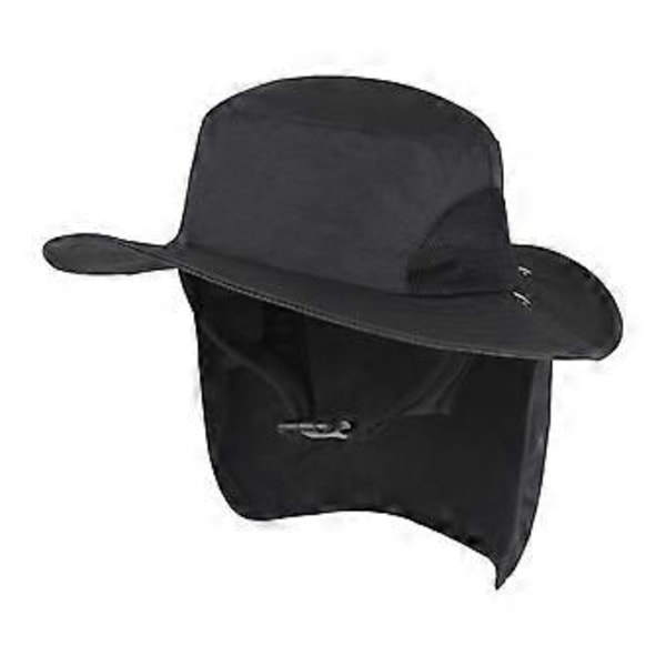 Surf Bucket Hatt Bredbrättad Solhatt Andningsbar Vuxen Unisex Fiskarhatt Portabelt Visir Fiskemössor för Camping Kajakpaddling Surfing Vandring Fiske (Svart)