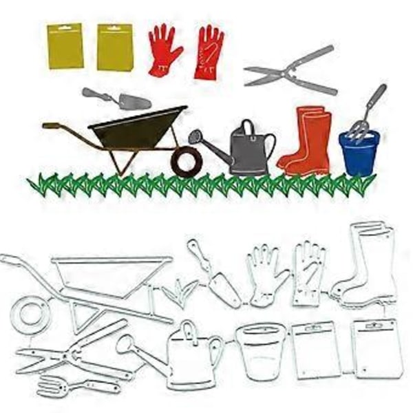Vattenkanna Metall Skärande Dies Stenciler för DIY Scrapbooking Dekorativ Prägling Papperskort Mall Dekor Stansar