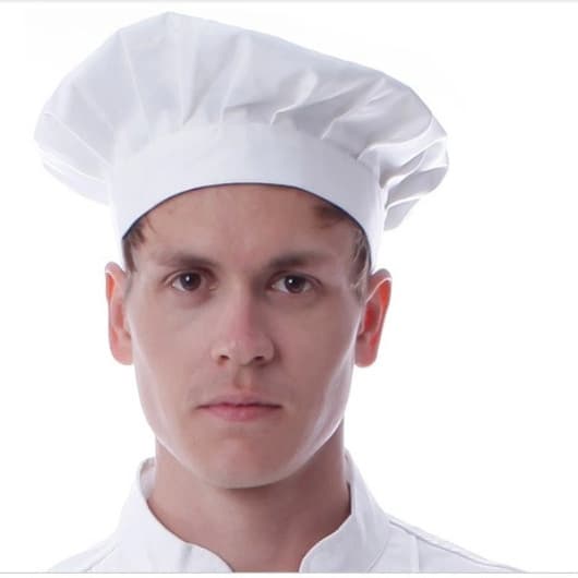 5 stk. Unisex Kokkehatt i polybomull med justerbar elastisk strikk