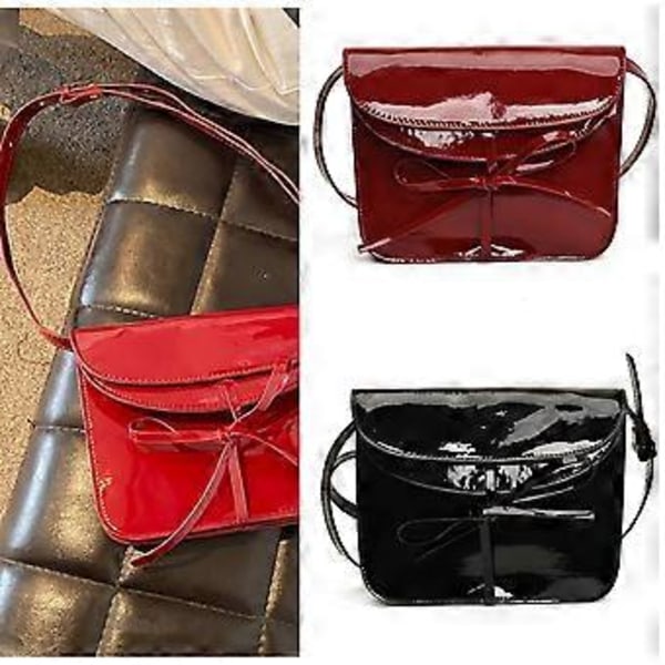 Axelväska Rosettväskor Mjukt Läder Crossbody Handväskor med Justerbara Remmar Små Hoboväskor för Kvinnor Flickor Svart Black