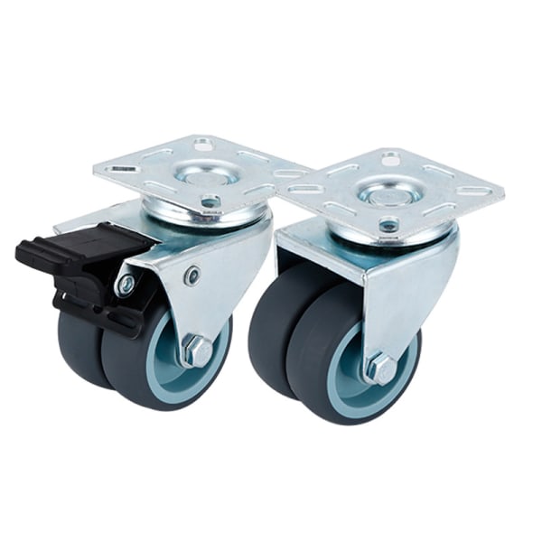 4 kpl pyöriviä huonekalupyöriä ?50mm kiinnityslevyllä ja