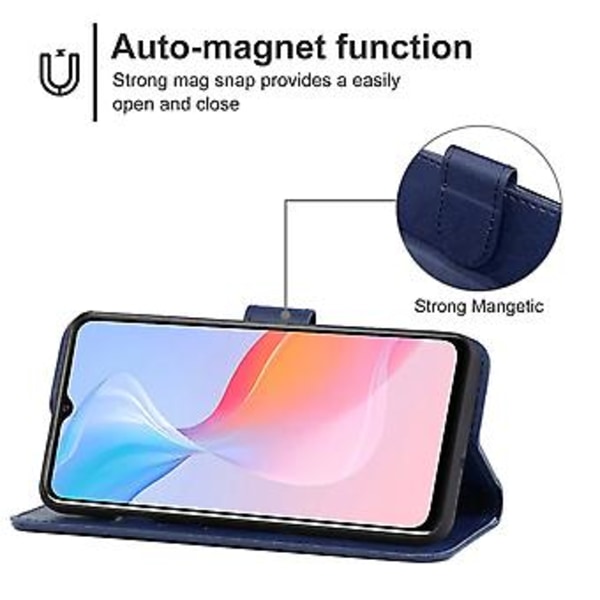PU-puhelinkotelo vivo Y21e:lle Blue