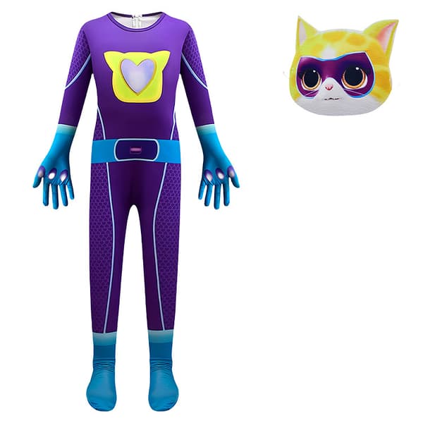 SuperKitties SuperKitty -asu, esiintymisasu, 100 cm, violetti