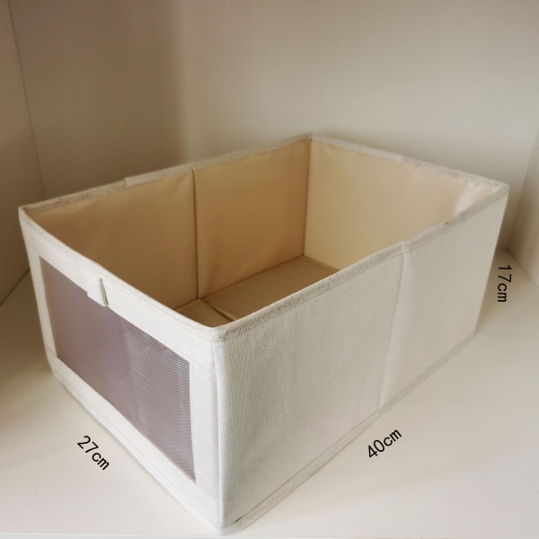 (40 x 27 x 17 cm) Boks Oppbevaringssett med 1 Garderobe Oppbevaringsbokser - W