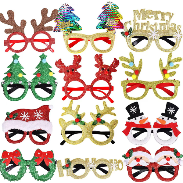 Christmas Glitter Party Glasögon, Glasögon med juldekor