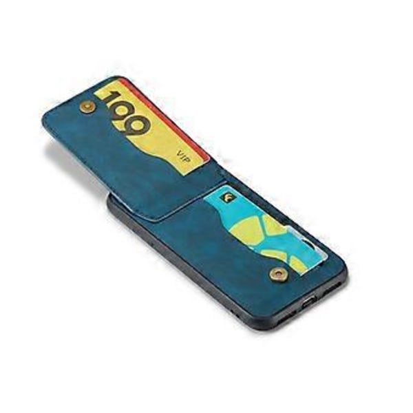 Crazy Horse PU -kotelo iPhone XR:lle Blue