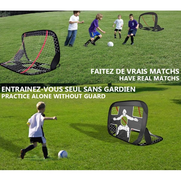 1 pack, röd portabel fotbollsmål, hopfällbart mål, pop-up fotboll