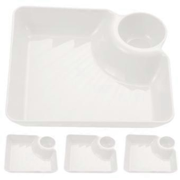 4 st Plast Serveringsbricka Serveringsfat Matbricka för Snacks Mat Kakor Pommes Frites