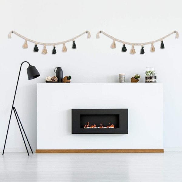 3-pack bomullsgarland i macramé för väggdekoration