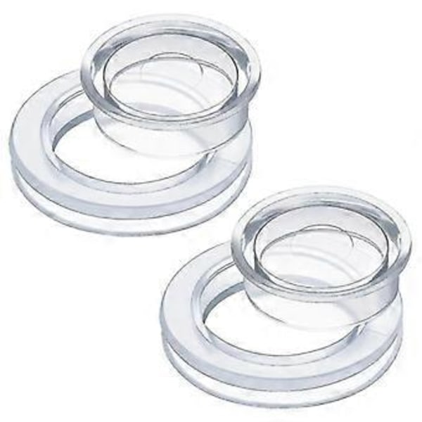 Parasolfod til terrassebord med hul, fleksibel, nem installation, parasol keglekile til swimmingpool balkon-hy Transparent Ring*2pcs