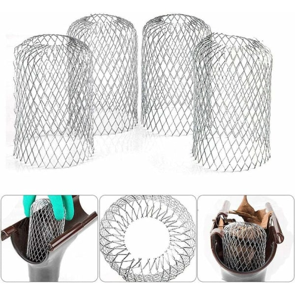 4 Fleksible Aluminiums Rennskumfiltre Diameter 8cm Rutenett Mesh Stopp Le