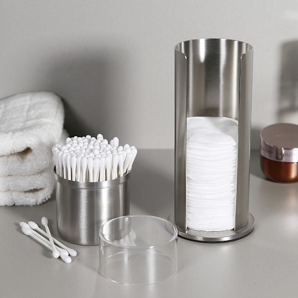 Bomuldsvatpind-boks, bomuldsvatpind-dispenser, makeup-arrangør, bomuldsvatpind-holder