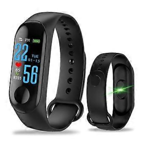 M3 Menn Kvinner Fitness Tracker Sports Smartklokke Armbånd Puls Blodtrykk