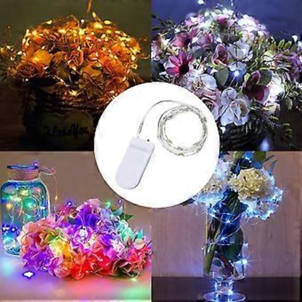 Knapp Koppartråd Lampa Blommor Juldekoration Lykta Present Ljusslinga