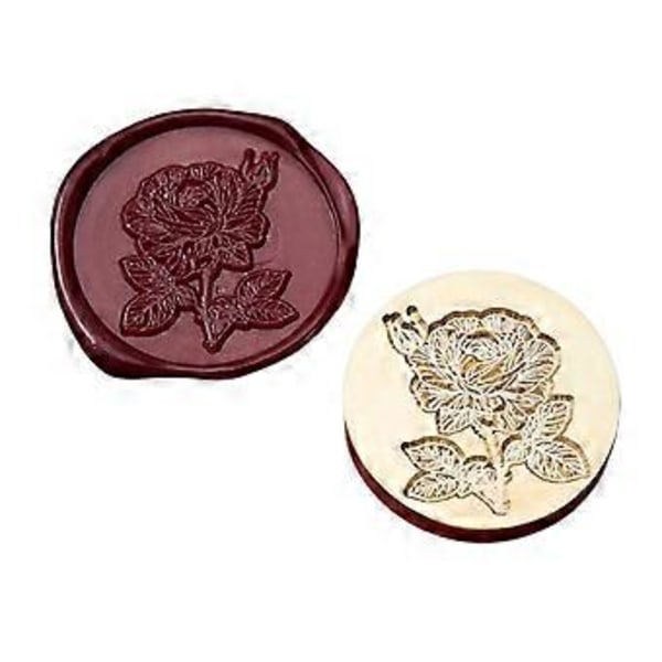 Plante Voks Seglstempel Heks Gresskar Seglvoksstempel for Invitasjonskonvolutter Kort Brev Scrapbooking Dekorasjoner rose 2