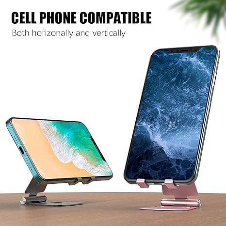 2-pack Mobiltelefonstativ för Vinkel Höjdjusterbart Skrivbord Robust Al