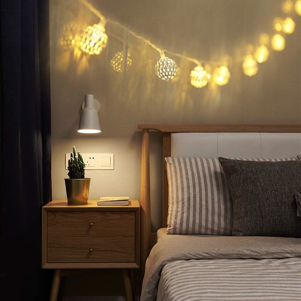 Marokkansk LED-belysning. 5m og 40 pærer. USB-drevet. penge. 2