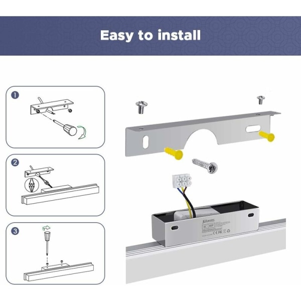LED-spegellampa 40CM, Badrumsvägglampa 700LM 8W 6000K Spegel