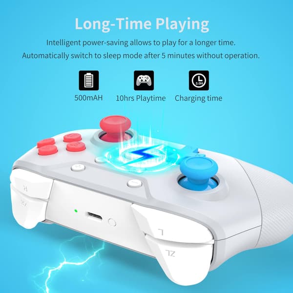 Switch-kontroller, Switch Pro-kontroller - Lys grå for Switch/L