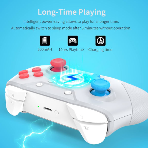 Switch-ohjain, Switch Pro -ohjain - Vaaleanharmaa Switchille/L