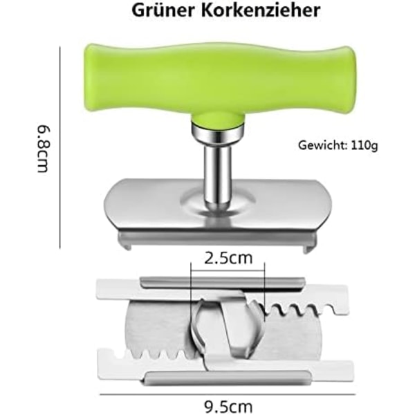 Grønn - Rustfritt stål manuell sikkerhetsboksåpner boksåpner Ergo