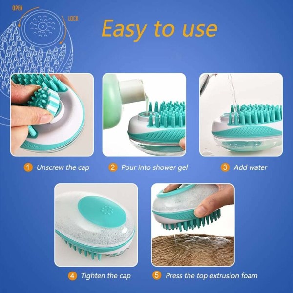 Pet grooming brush that effectively reduces hair loss for dogs an