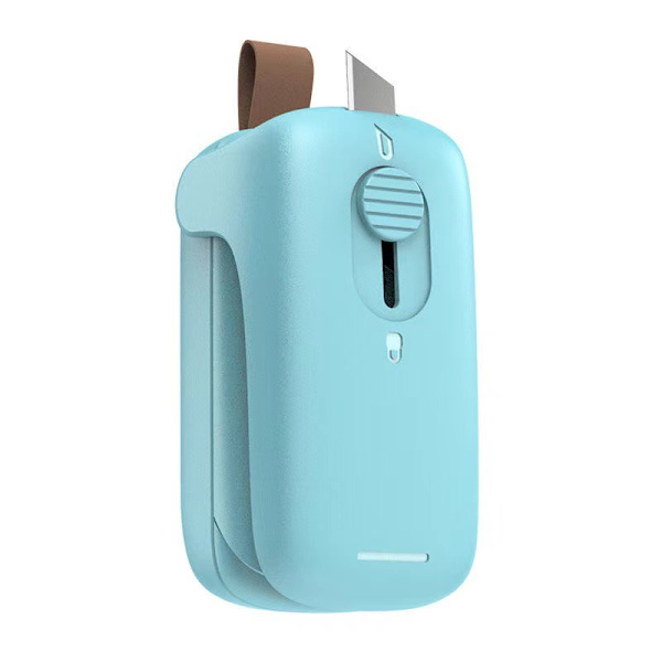 Mini Chip Bag Sealer, Håndholdt Vakuumforsegler og Kutter, Po