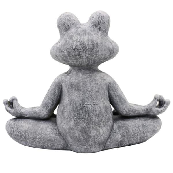 Mediterande Zen Yoga Groda Figur Staty för Trädgård - Present, Jul D
