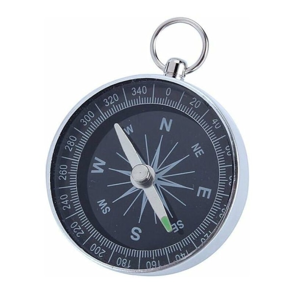Kompassficka Kompass Metall Bärbar Exakt Vattentät Silver