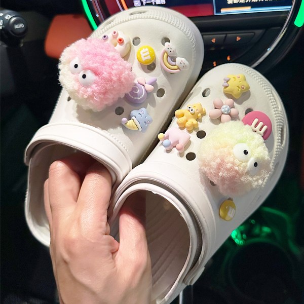 13 kpl söpö plyysi pallo kenkä tarvikkeet Croc Charms teini-ikäisille
