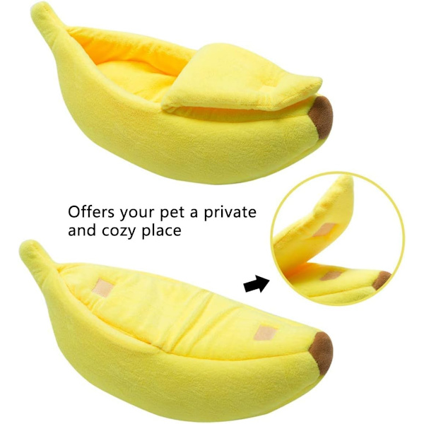 Bedårande Banan Kattbädd divan säng grotta divan Hundbädd Hus Mjuk s