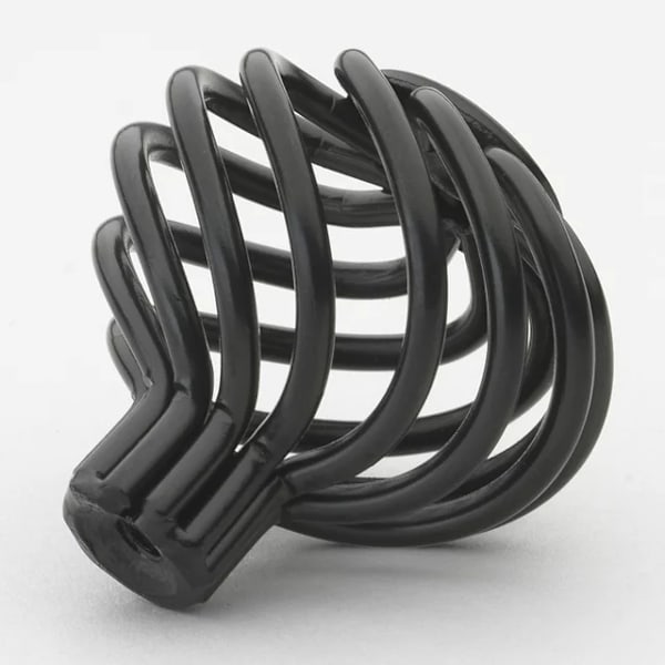43 mm:n kierretty pyöreä lintuhäkki-kaapin nuppi, mattamusta