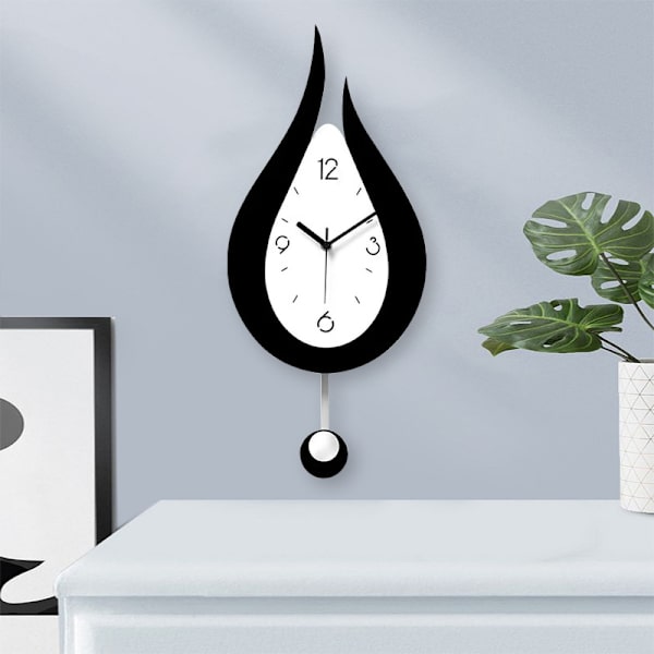 Stille Veggklokker Vann Dråper Sving Veggklokke Moderne Design