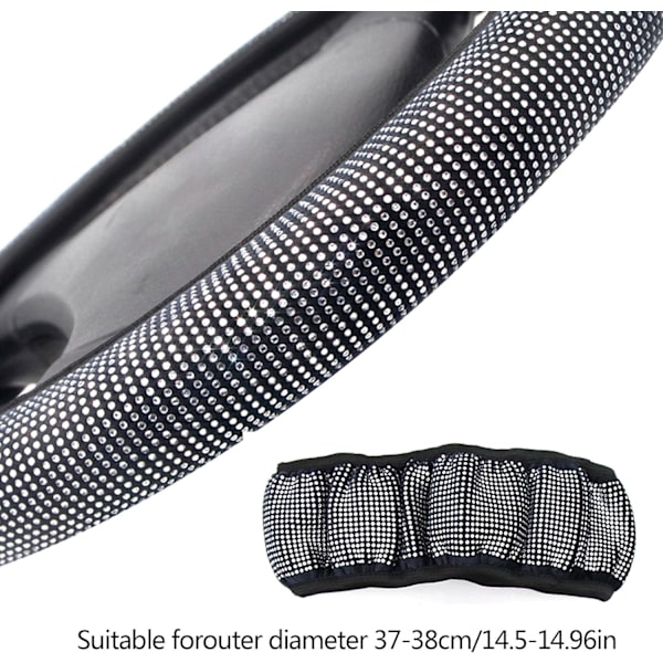 38 cm Kristallrattöverdrag, Universal Diamante Ratt