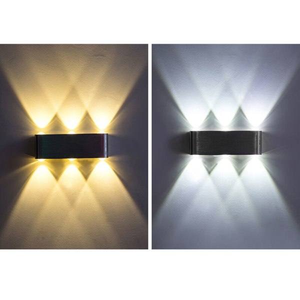 Lightess LED Vægskænke 6W Indendørs Vægslampe Moderne Kvadratisk Op Ned